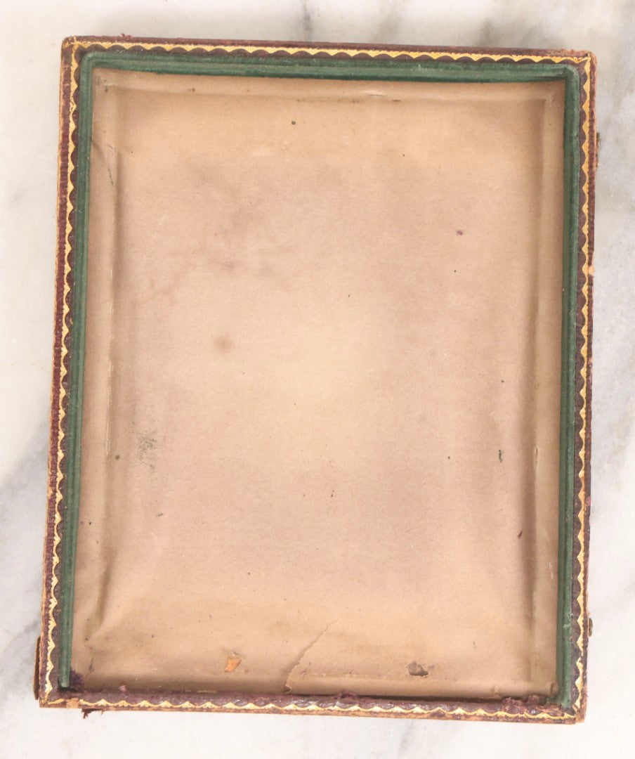 Lot 001 - Antique Half Plate Ambrotype Occupational Photograph Of Man Operating Apple Grinder And Cider Press, In Full Split Leatherette Case