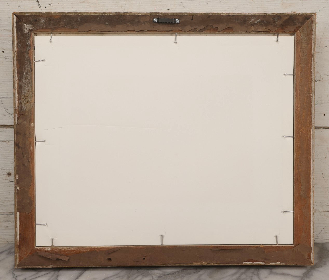 Lot 002 - Antique Hand Colored Mourning Lithograph Depicting Weeping Mother, Dedicated To Esther P. Wiley (Died 1835), In Worn Antique Gesso Frame, 19-1/4" x 16-3/8"