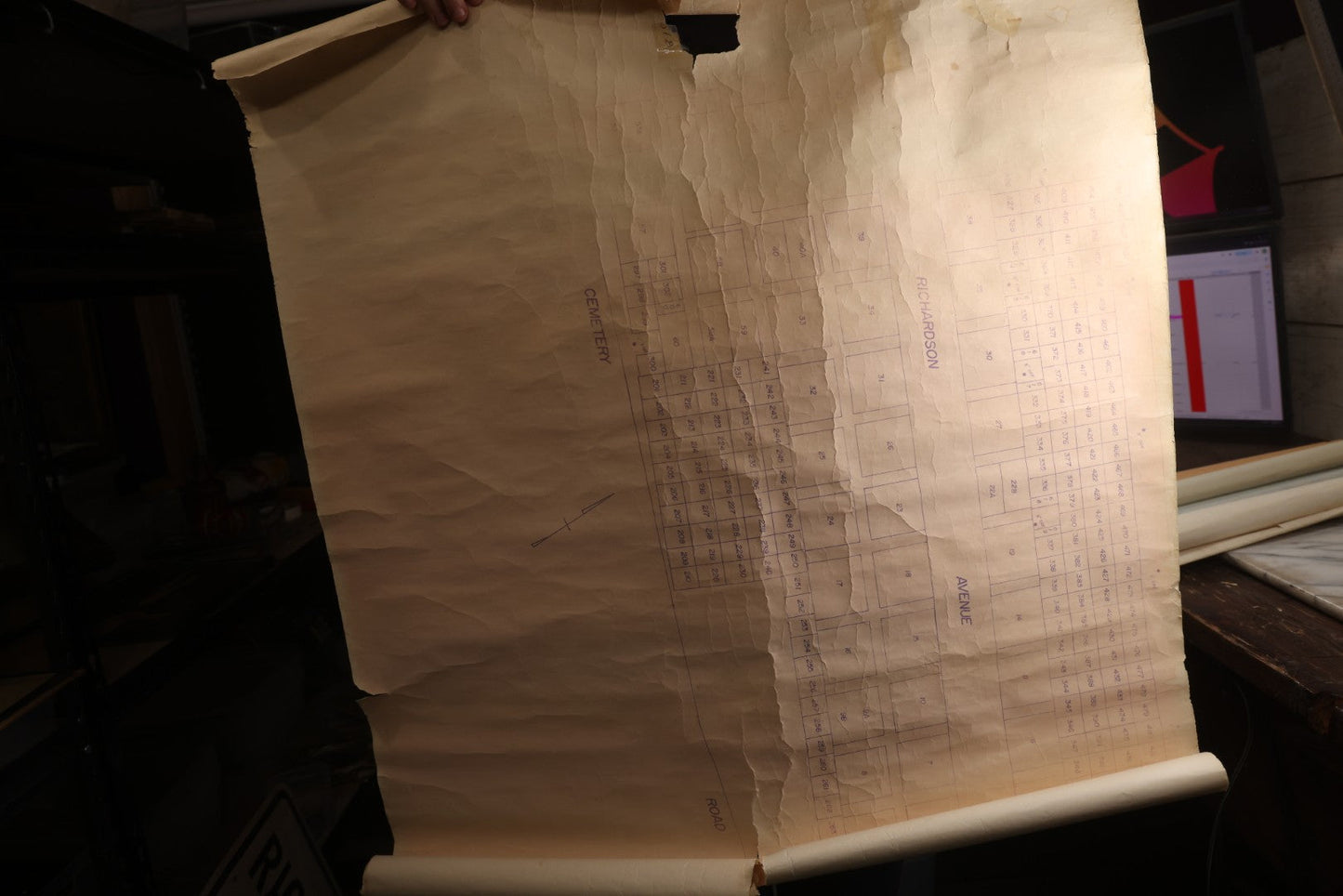 Lot 005 - Grouping Of Eight Vintage Massachusetts Cemetery Site Plans, Maps, And Survey Documents Including Hamblet, Richardson (Dracut, Massachusetts) And Others, Circa 1940–1960