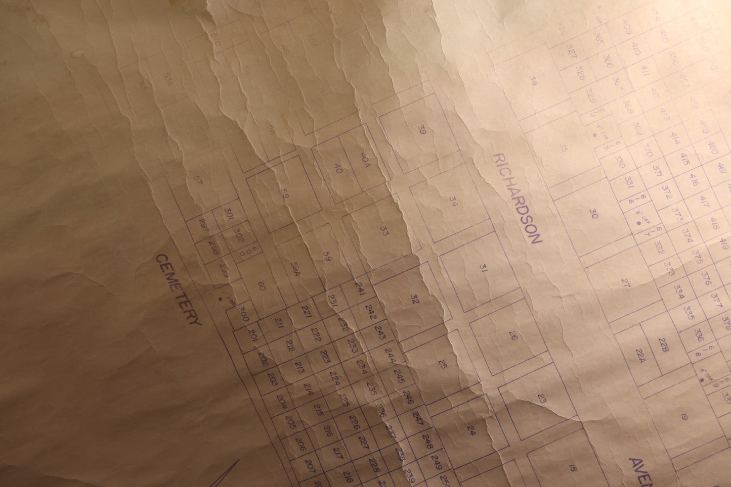 Lot 005 - Grouping Of Eight Vintage Massachusetts Cemetery Site Plans, Maps, And Survey Documents Including Hamblet, Richardson (Dracut, Massachusetts) And Others, Circa 1940–1960