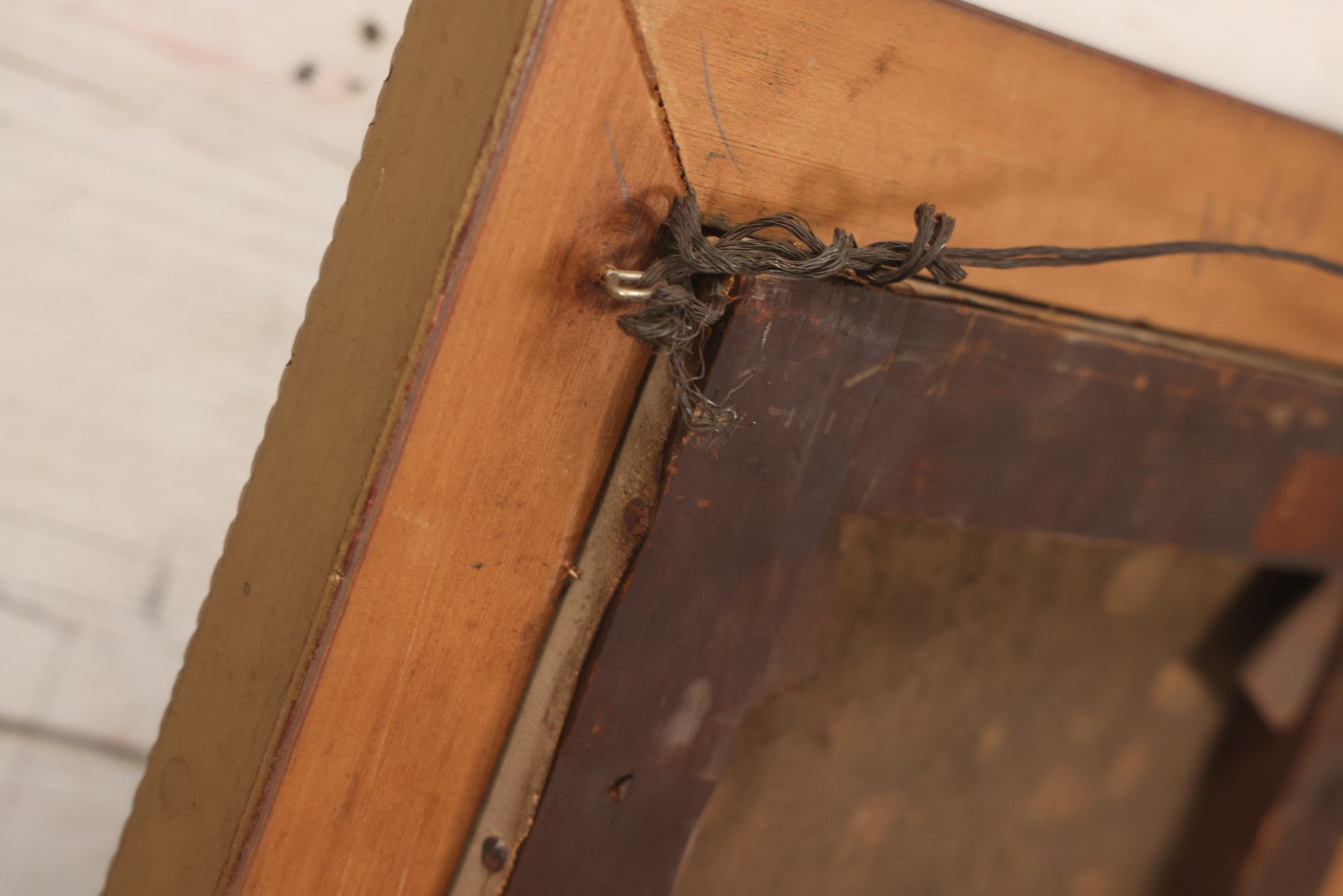 Lot 014 - Antique 19th Century Oil On Canvas Pastoral Scene Of Two Bulls Standing In Pond, Gold Painted Wood Frame, 13-1/2" x 17-5/8"