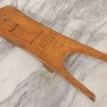 Lot 017 - Antique Folk Art Wooden Boot Jack With Wood Burned Naive Boot Illustration And Branch-Style “Jack” Lettering, 14-1/4" H