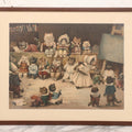 Lot 021 - Antique Chromolithograph “Mrs. Tabitha's Cat Academy” After Louis Wain With Anthropomorphic Cats In Classroom, In Vintage Frame, 20-1/4" x 16-1/4"