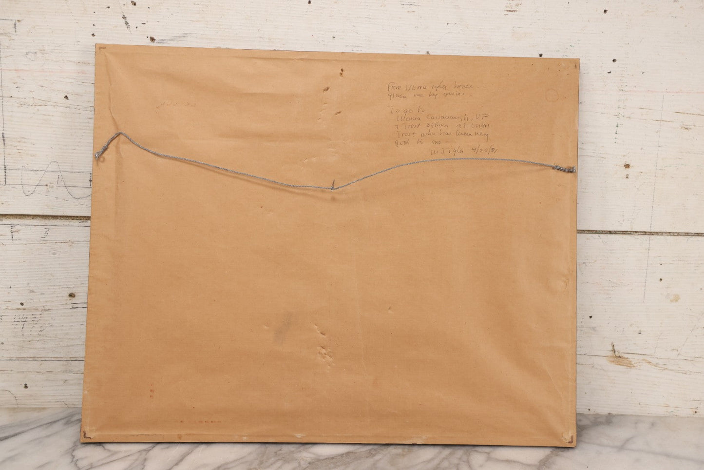 Lot 021 - Antique Chromolithograph “Mrs. Tabitha's Cat Academy” After Louis Wain With Anthropomorphic Cats In Classroom, In Vintage Frame, 20-1/4" x 16-1/4"