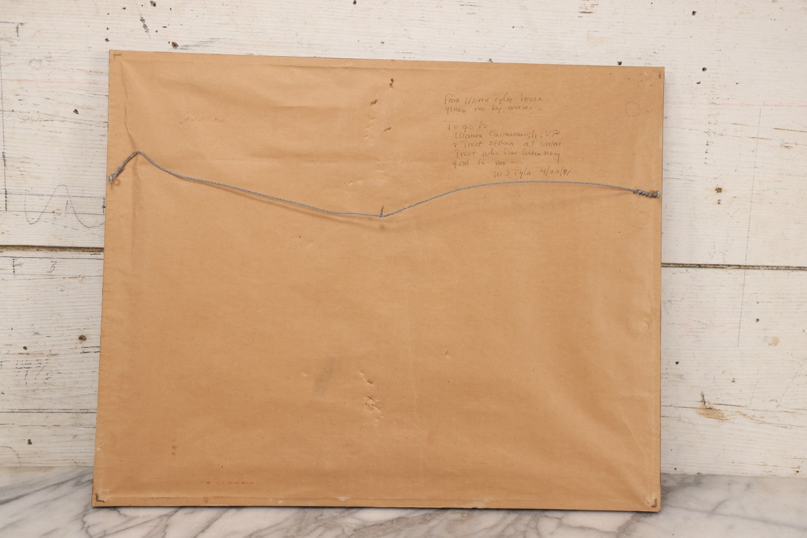 Lot 021 - Antique Chromolithograph “Mrs. Tabitha's Cat Academy” After Louis Wain With Anthropomorphic Cats In Classroom, In Vintage Frame, 20-1/4" x 16-1/4"