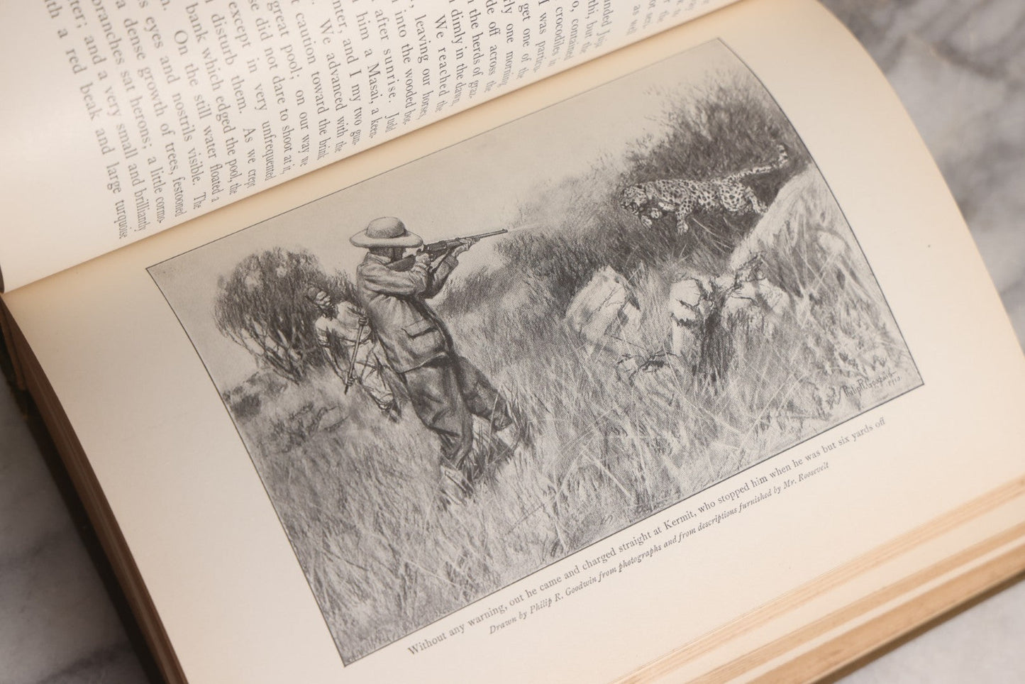 Lot 024 - "African Game Trails" Antique Safari And Natural History Book By Theodore Roosevelt, Illustrated With Photographs By Kermit Roosevelt And Drawings By Philip R. Goodwin, Published By Charles Scribner's Sons, New York, 1910