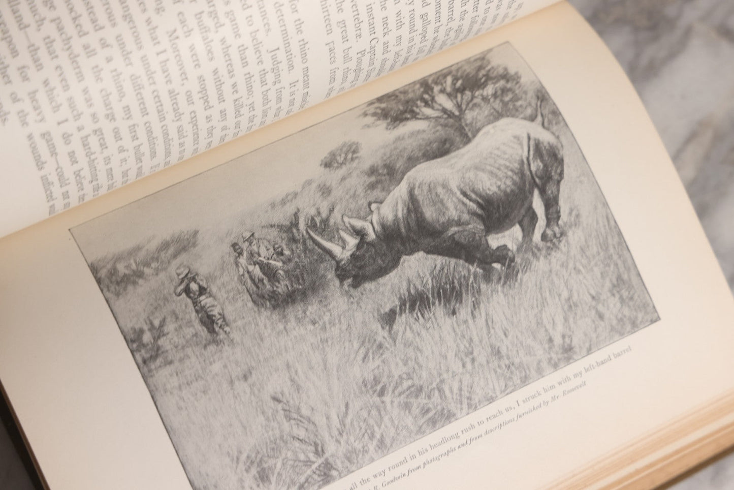 Lot 024 - "African Game Trails" Antique Safari And Natural History Book By Theodore Roosevelt, Illustrated With Photographs By Kermit Roosevelt And Drawings By Philip R. Goodwin, Published By Charles Scribner's Sons, New York, 1910
