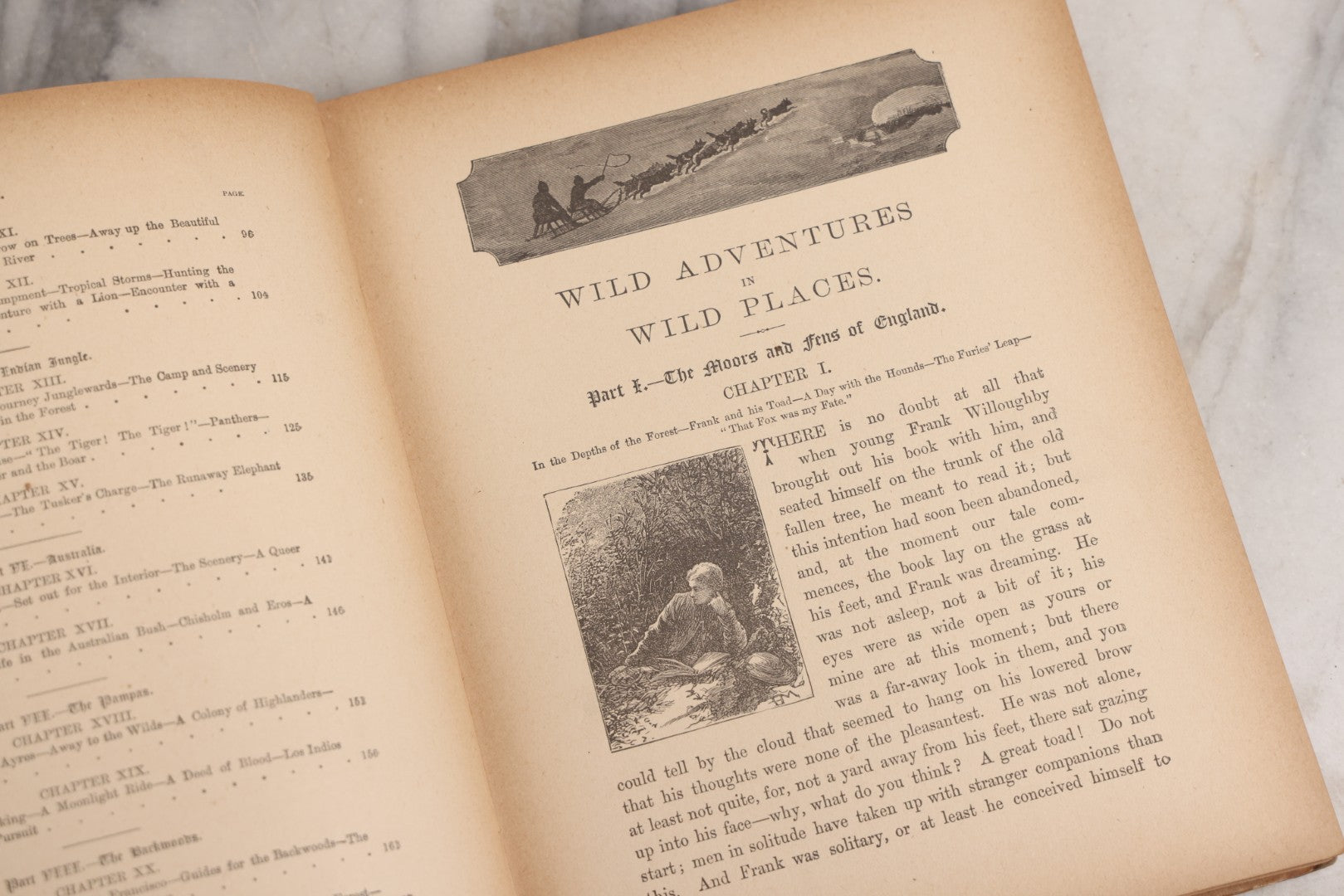 Lot 027 - "Wild Adventures In Wild Places" Antique Sporting And Adventure Book By Gordon Stables, M.D., R.N., Published By Cassell And Company, Limited, London, Paris, New York And Melbourne, Circa 1888