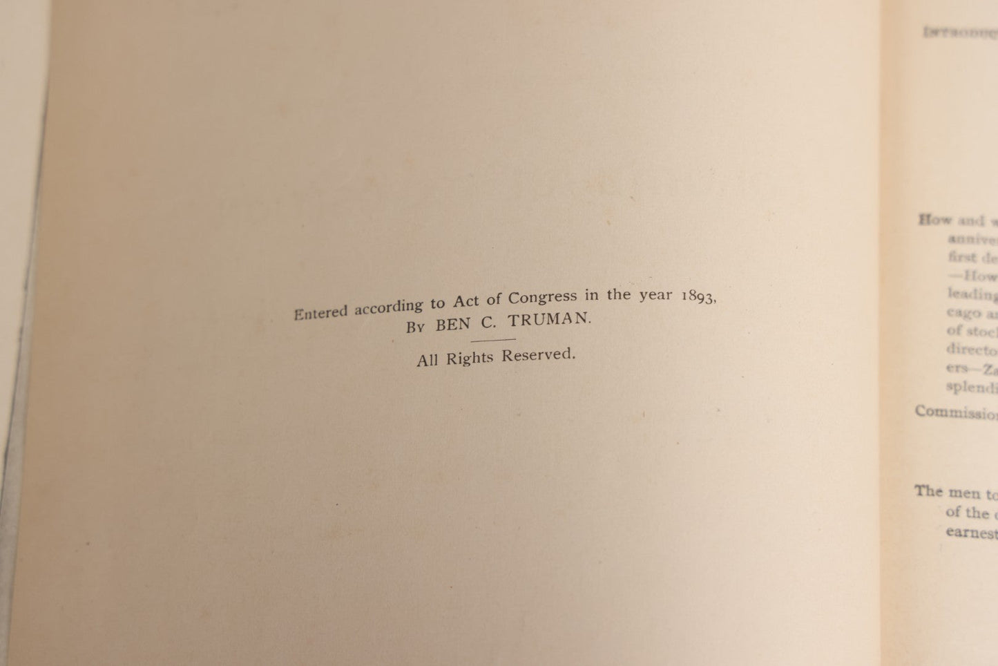 Lot 028 - "History Of The World's Fair: Being A Complete And Authentic Description Of The Columbian Exposition From Its Inception" Antique 1893 World's Fair Book By Major Ben C. Truman, Published By Mammoth Publishing Co., Philadelphia, Pennsylvania