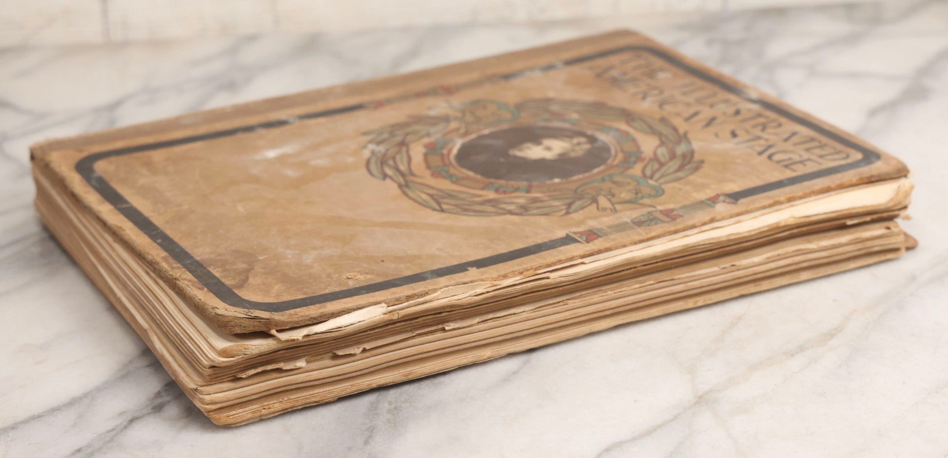 Lot 031 - "The Illustrated American Stage" Antique American Theater Book, Published By R. H. Russell, New York, 1901, Note Poor Condition