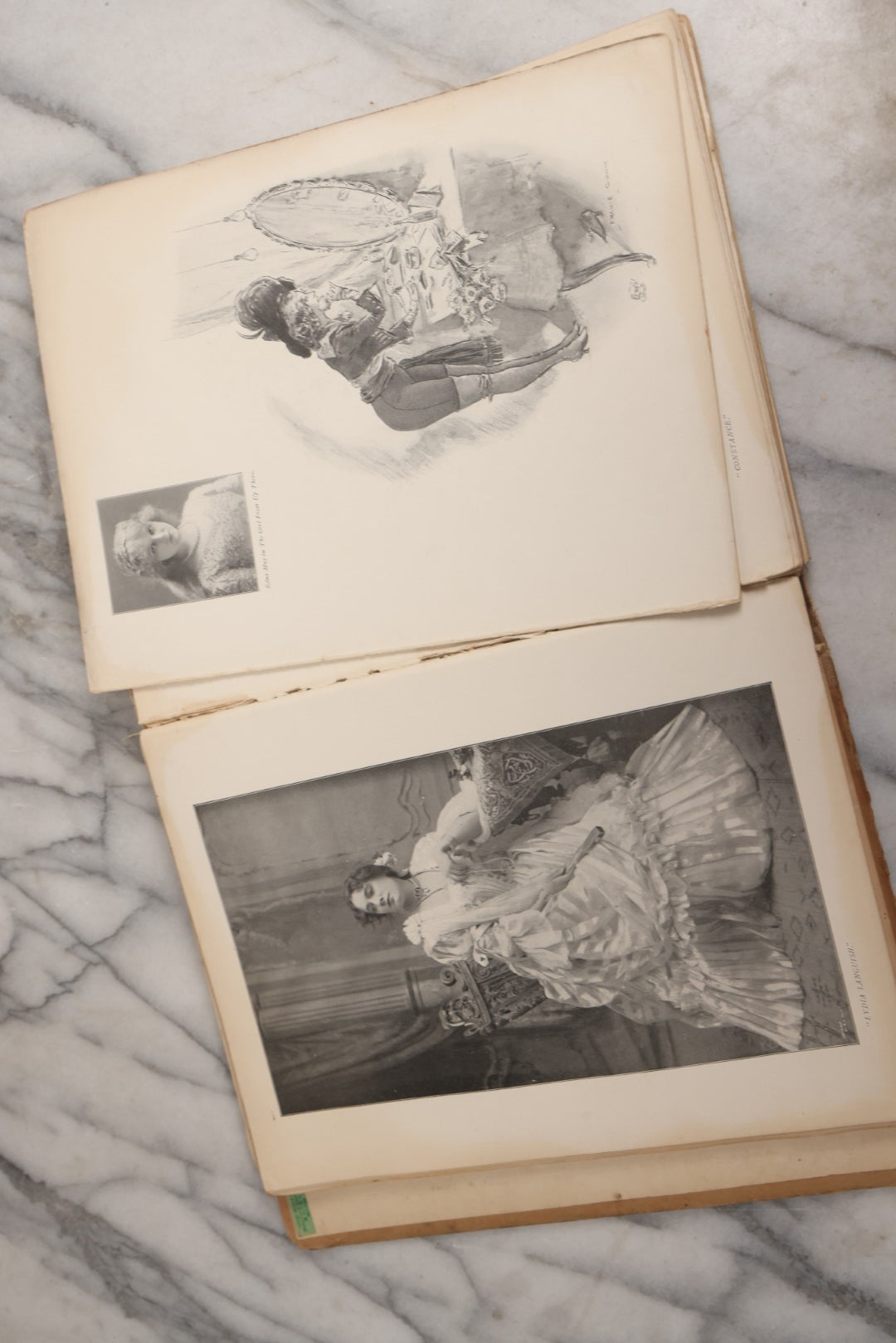 Lot 031 - "The Illustrated American Stage" Antique American Theater Book, Published By R. H. Russell, New York, 1901, Note Poor Condition