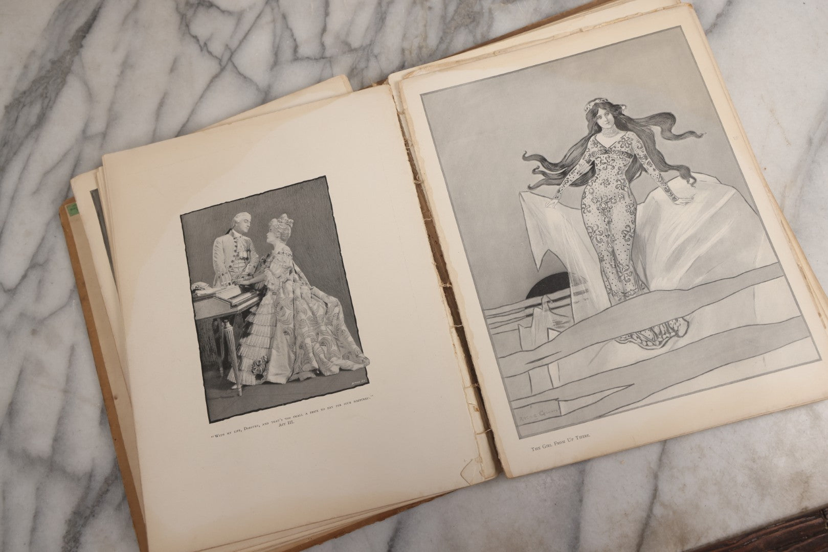 Lot 031 - "The Illustrated American Stage" Antique American Theater Book, Published By R. H. Russell, New York, 1901, Note Poor Condition