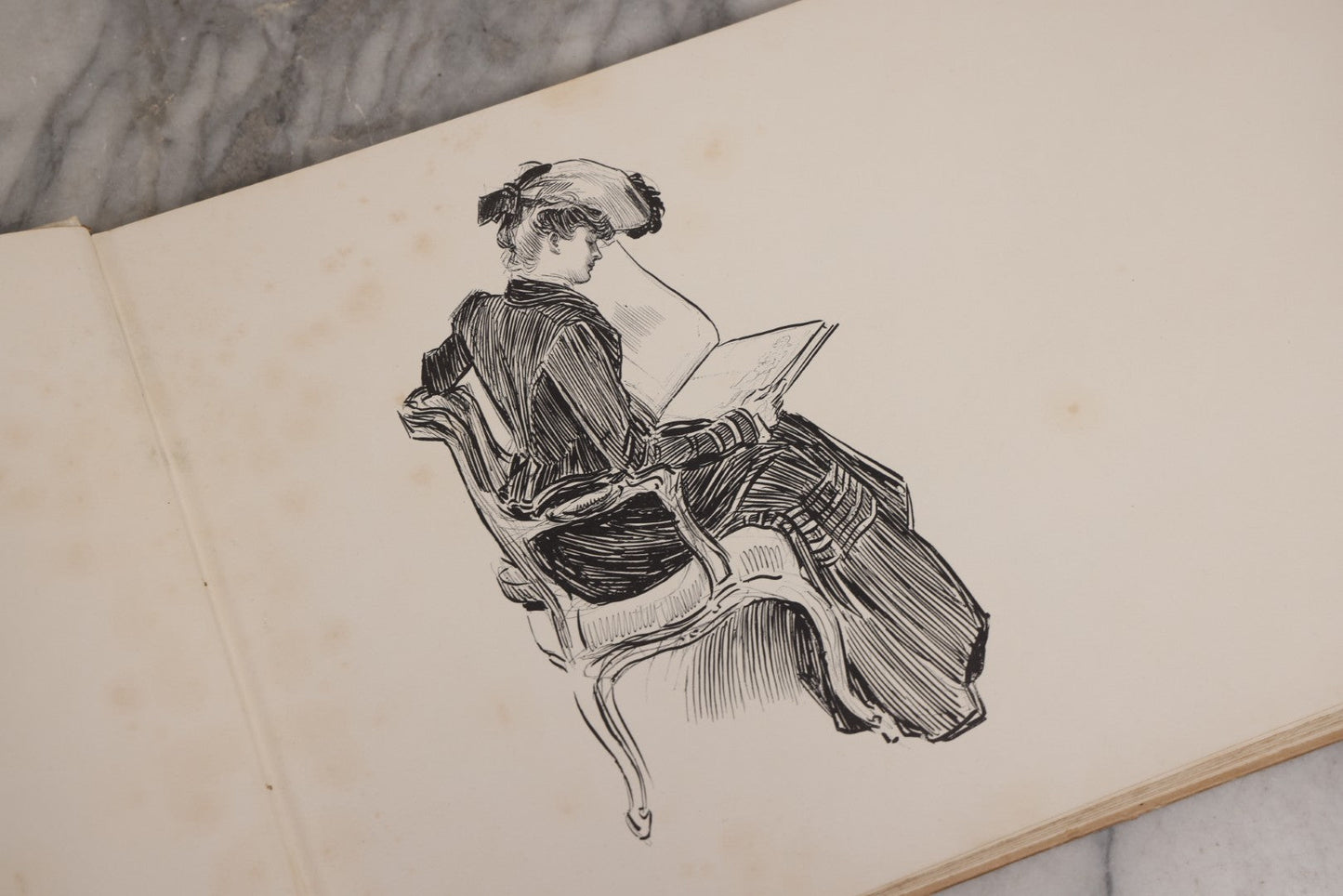 Lot 032 - “The Social Ladder” Antique Illustrated Book By Charles Dana Gibson, Published By R.H. Russell, New York, And John Lane, London, 1902, With Partial Original Presentation Sleeve