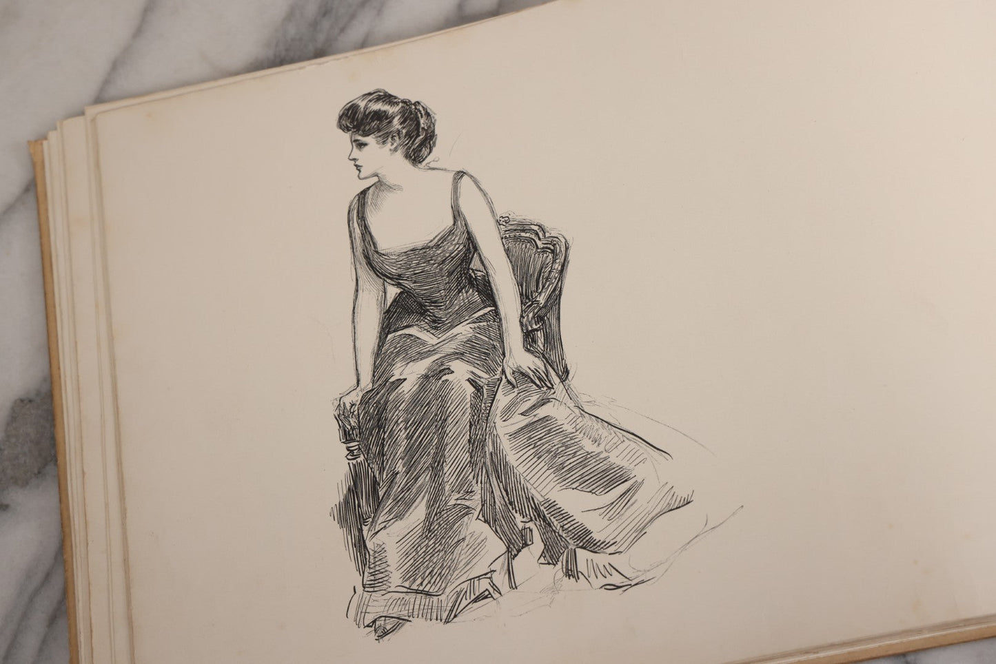 Lot 032 - “The Social Ladder” Antique Illustrated Book By Charles Dana Gibson, Published By R.H. Russell, New York, And John Lane, London, 1902, With Partial Original Presentation Sleeve