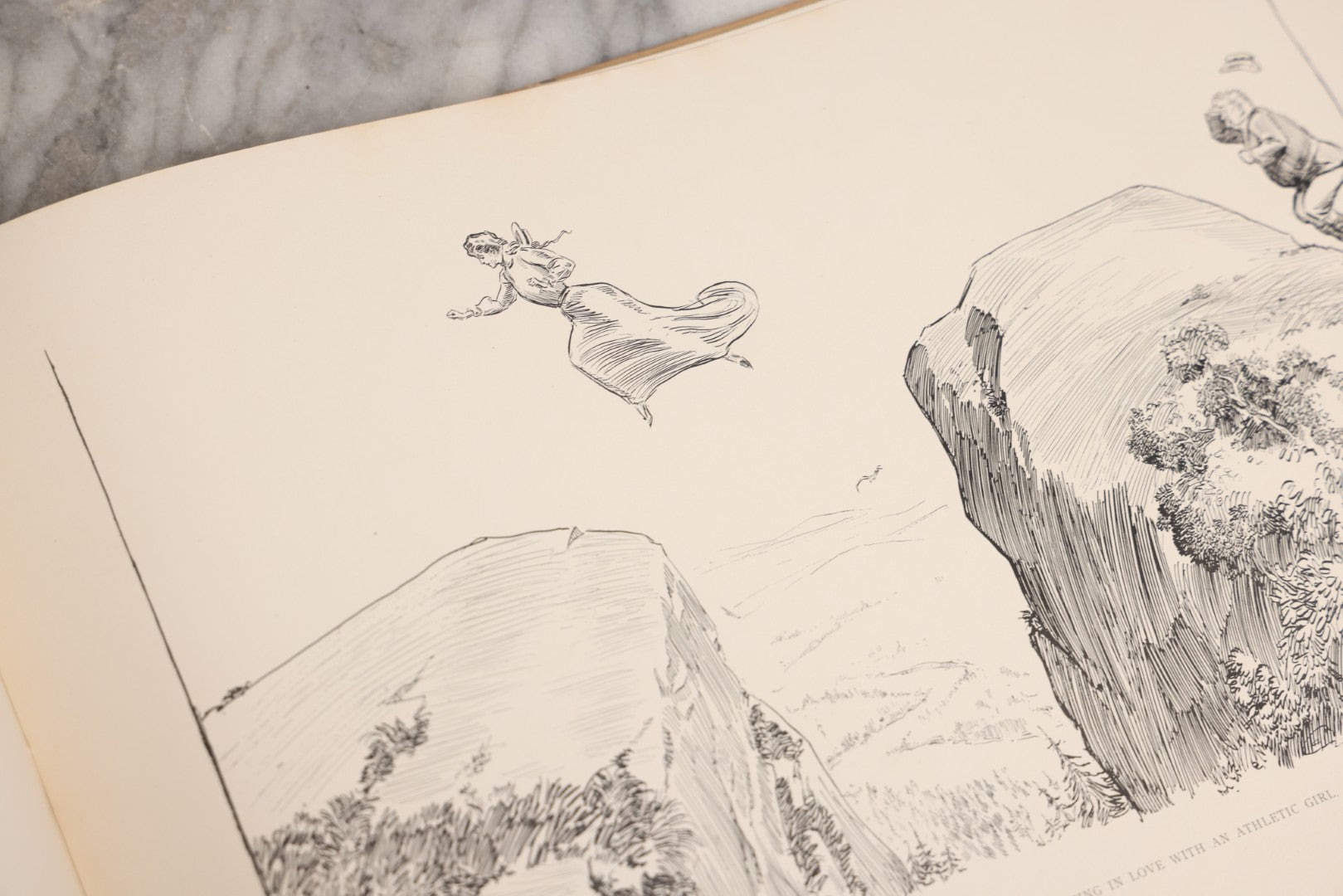 Lot 032 - “The Social Ladder” Antique Illustrated Book By Charles Dana Gibson, Published By R.H. Russell, New York, And John Lane, London, 1902, With Partial Original Presentation Sleeve