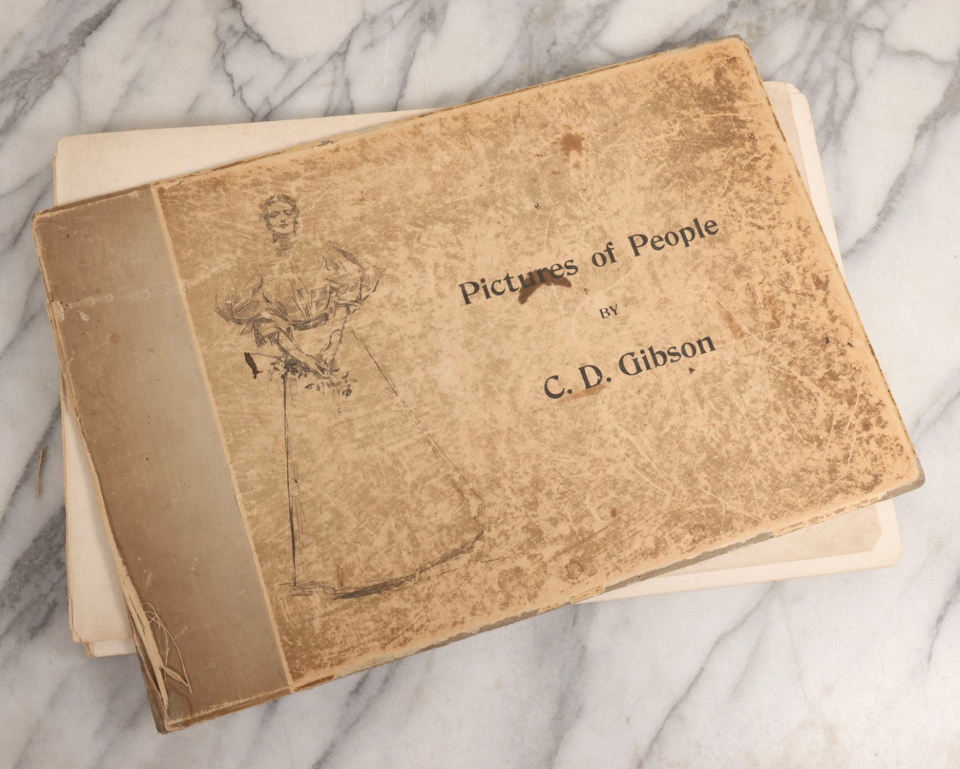 Lot 033 - “Pictures Of People” Antique Illustrated Book By Charles Dana Gibson, Published By R.H. Russell & Son, New York, And John Lane, London, 1906, Note Poor Condition, Craft Grade