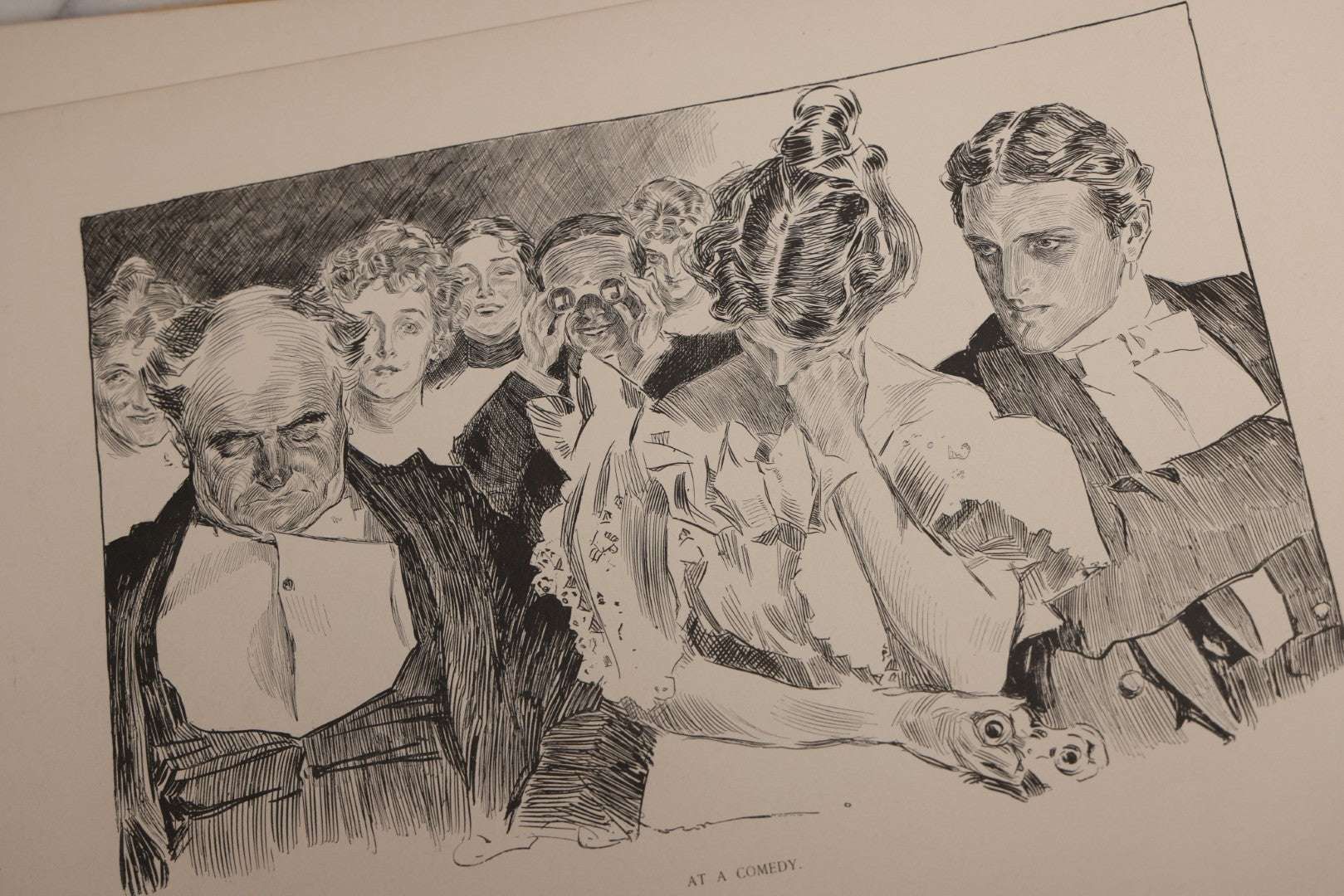 Lot 033 - “Pictures Of People” Antique Illustrated Book By Charles Dana Gibson, Published By R.H. Russell & Son, New York, And John Lane, London, 1906, Note Poor Condition, Craft Grade