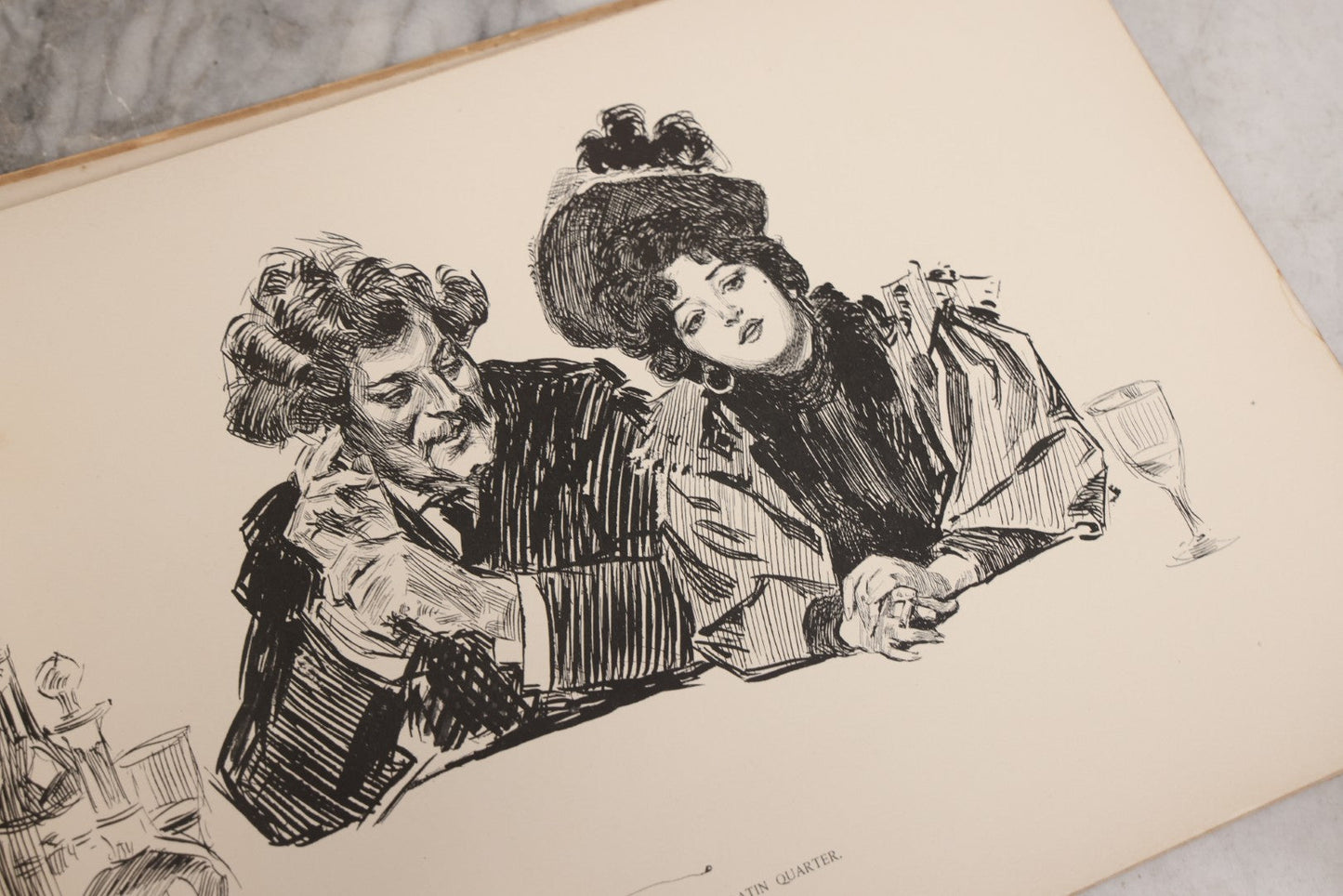 Lot 033 - “Pictures Of People” Antique Illustrated Book By Charles Dana Gibson, Published By R.H. Russell & Son, New York, And John Lane, London, 1906, Note Poor Condition, Craft Grade