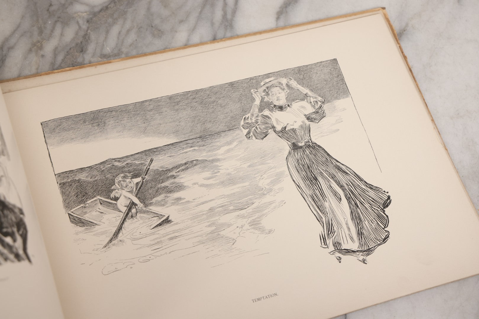 Lot 033 - “Pictures Of People” Antique Illustrated Book By Charles Dana Gibson, Published By R.H. Russell & Son, New York, And John Lane, London, 1906, Note Poor Condition, Craft Grade