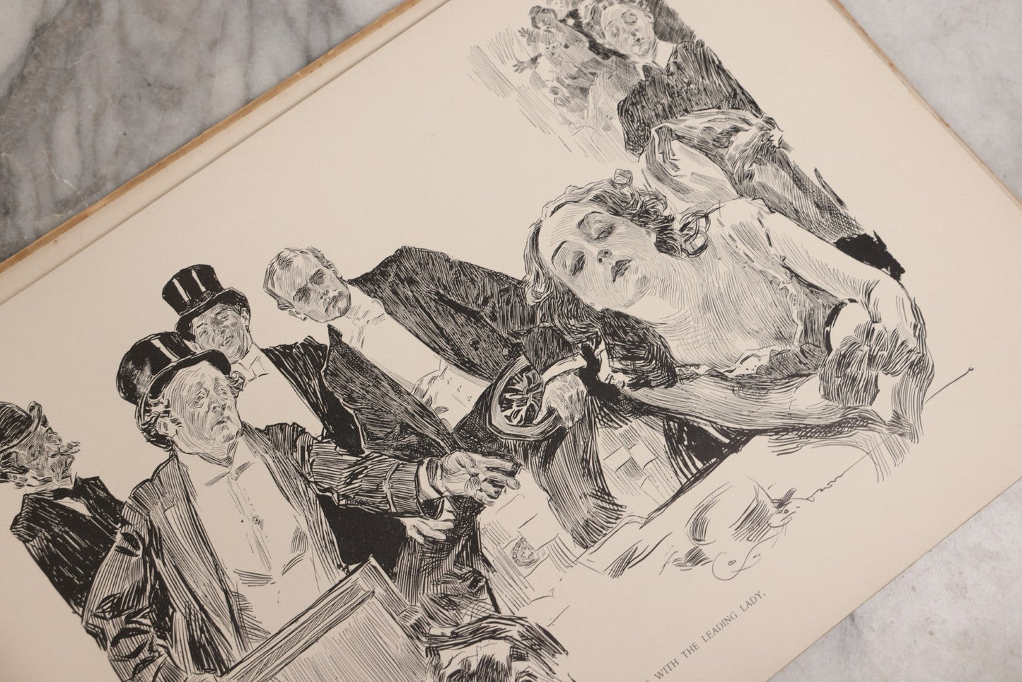 Lot 033 - “Pictures Of People” Antique Illustrated Book By Charles Dana Gibson, Published By R.H. Russell & Son, New York, And John Lane, London, 1906, Note Poor Condition, Craft Grade