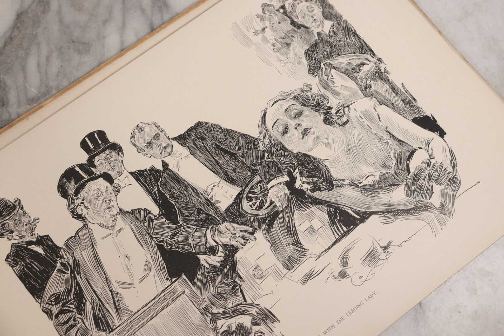 Lot 033 - “Pictures Of People” Antique Illustrated Book By Charles Dana Gibson, Published By R.H. Russell & Son, New York, And John Lane, London, 1906, Note Poor Condition, Craft Grade