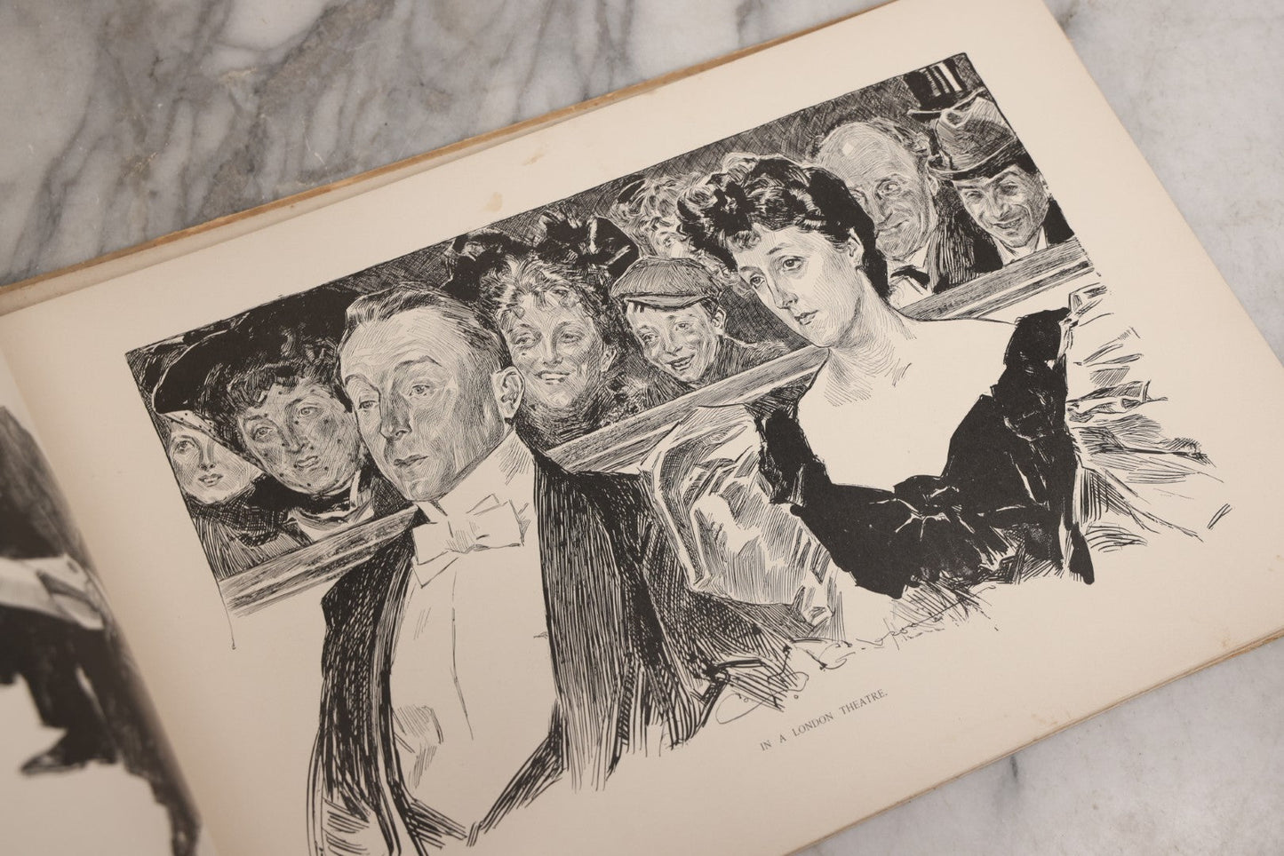 Lot 033 - “Pictures Of People” Antique Illustrated Book By Charles Dana Gibson, Published By R.H. Russell & Son, New York, And John Lane, London, 1906, Note Poor Condition, Craft Grade