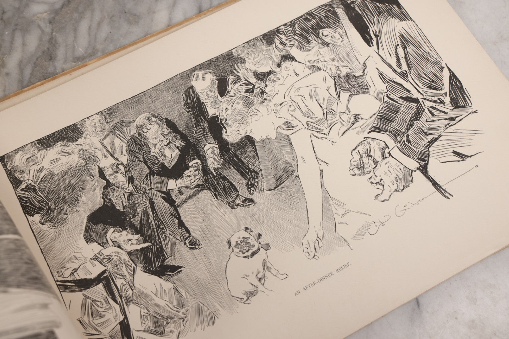 Lot 033 - “Pictures Of People” Antique Illustrated Book By Charles Dana Gibson, Published By R.H. Russell & Son, New York, And John Lane, London, 1906, Note Poor Condition, Craft Grade