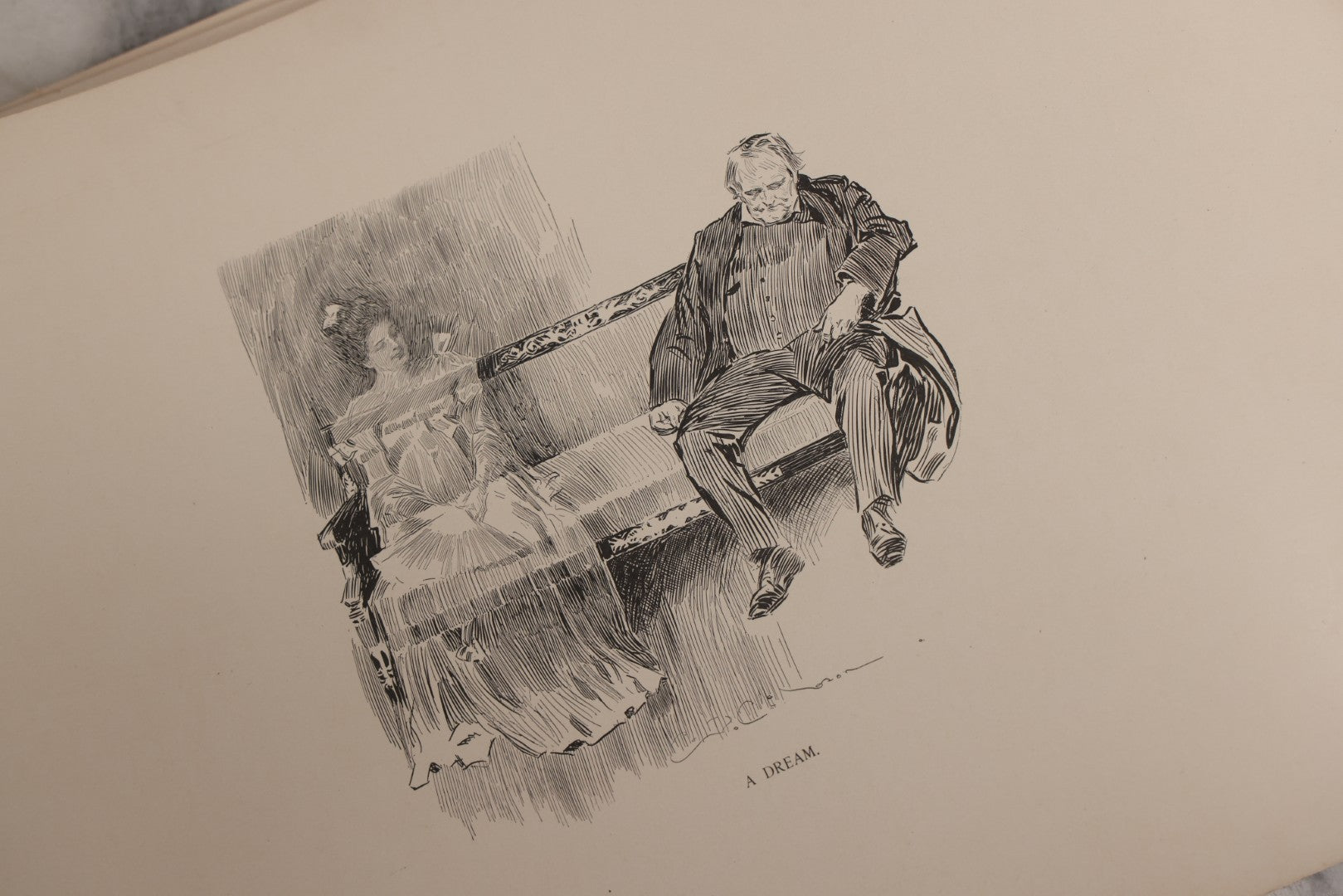 Lot 033 - “Pictures Of People” Antique Illustrated Book By Charles Dana Gibson, Published By R.H. Russell & Son, New York, And John Lane, London, 1906, Note Poor Condition, Craft Grade