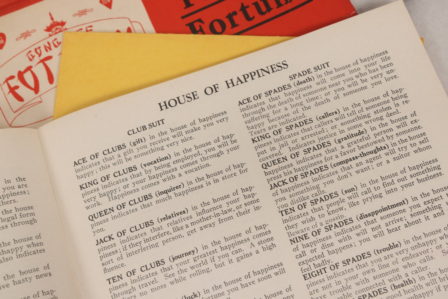 Lot 035 - Vintage "Gong Hee Fot Choy" Fortune-Telling Game Booklet With Folding Houses Chart, By Margarete Ward, Including Lessons In Astrology And Numerology, Twenty-First Edition, Copyright 1938
