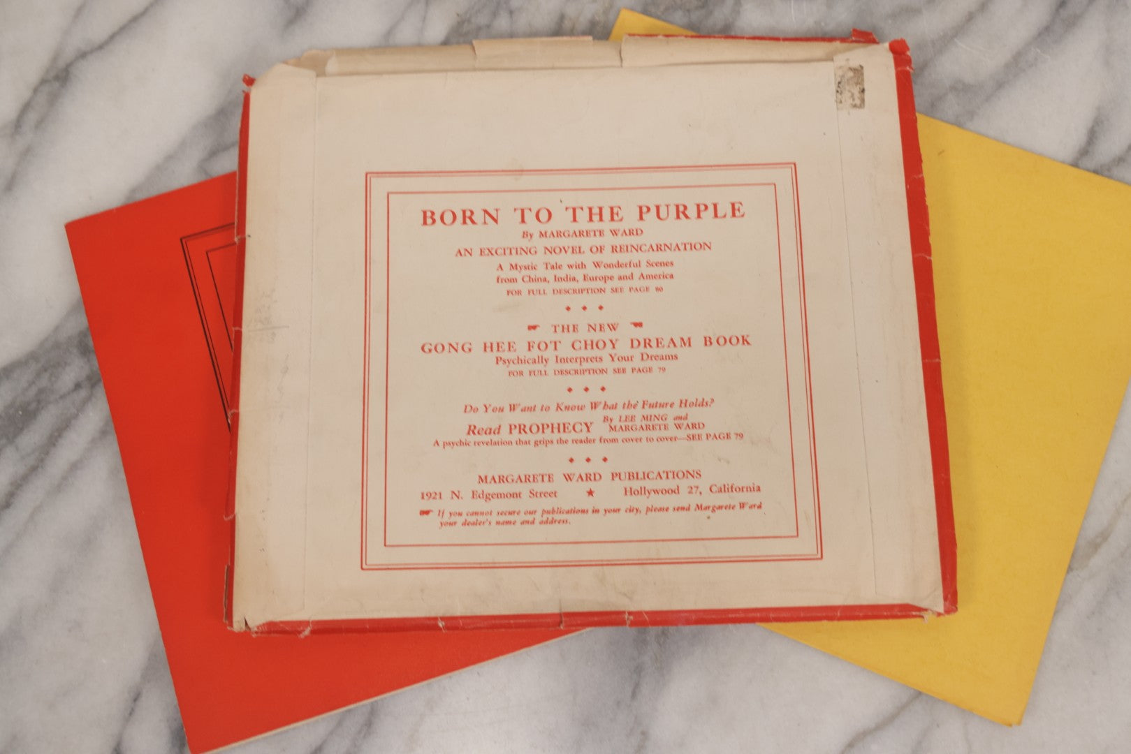 Lot 035 - Vintage "Gong Hee Fot Choy" Fortune-Telling Game Booklet With Folding Houses Chart, By Margarete Ward, Including Lessons In Astrology And Numerology, Twenty-First Edition, Copyright 1938