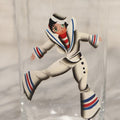 Lot 040 - Vintage Hand Painted Novelty Glass Cup With Betty Boop Sailor Motif And Nude Reverse View, Circa 1940s 5-1/4" H