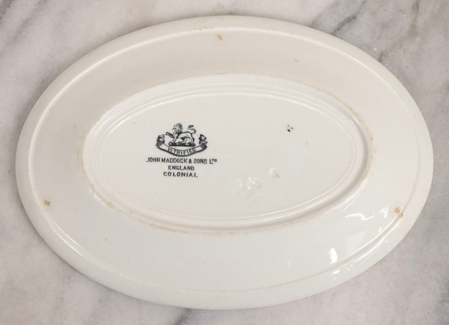 Lot 042 - Pair Of Antique English Transferware  Pottery Pieces With Hudson River Sidewheel Steamship “The Hudson Lunch,” Manufactured By John Maddock & Sons Ltd.