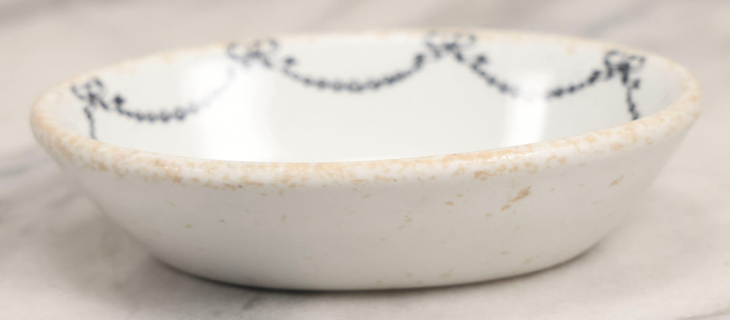 Lot 042 - Pair Of Antique English Transferware  Pottery Pieces With Hudson River Sidewheel Steamship “The Hudson Lunch,” Manufactured By John Maddock & Sons Ltd.