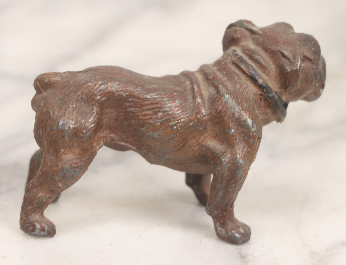 Lot 047 - Antique Cold Painted Metal Bulldog Figurine, Marked Germany, With Original Paint, 2" H