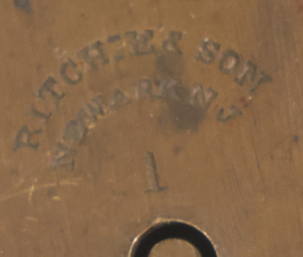 Lot 049 - Pair Of Vintage Miniature Brass Padlocks By Ritchie & Son, Newark, New Jersey, With One Working Key