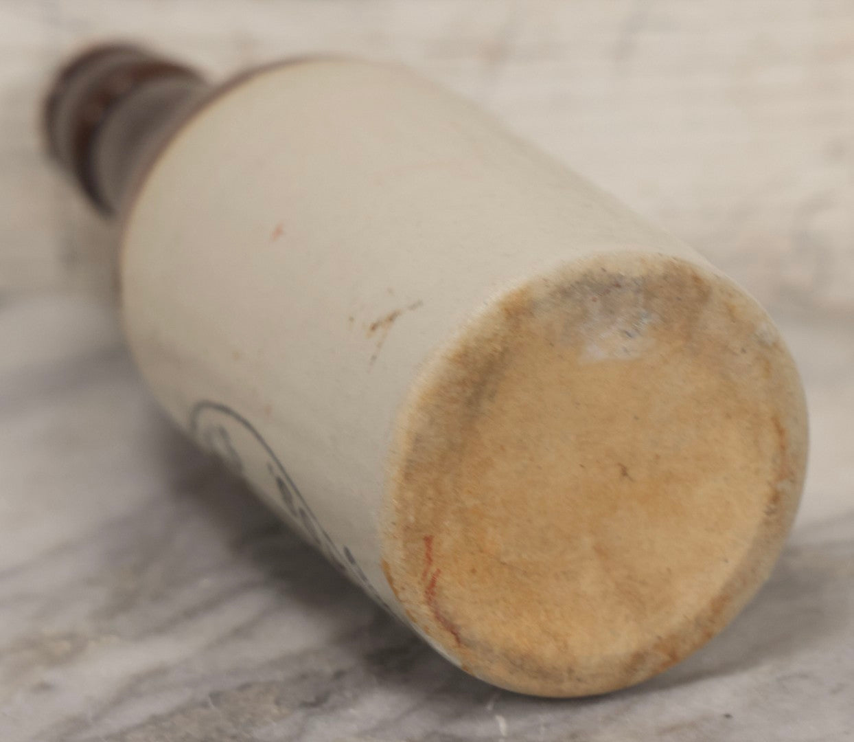 Lot 059 - Pair Of Antique Stoneware Soda Bottles For Dr. Swett's Original Root Beer, Boston, Massachusetts, 8 Fluid Ounces, 7-3/4" H Each