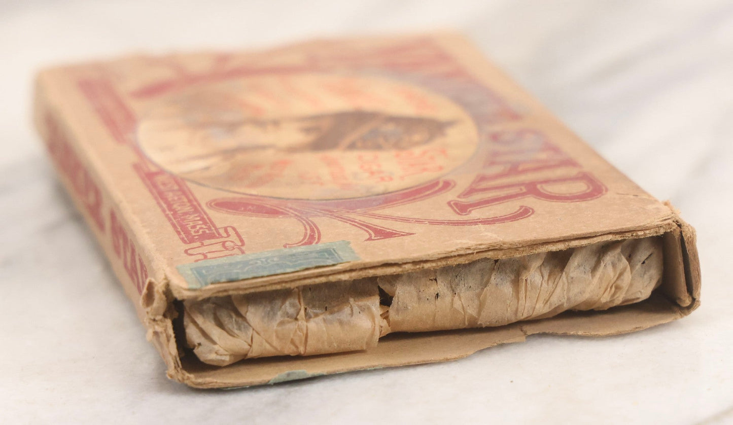 Lot 063 - Antique New Old Stock N.O.S. Yankee Star Cigars Five-Pack Box With Woman Motif, F. R. Knowlton & Co., West Acton, Massachusetts