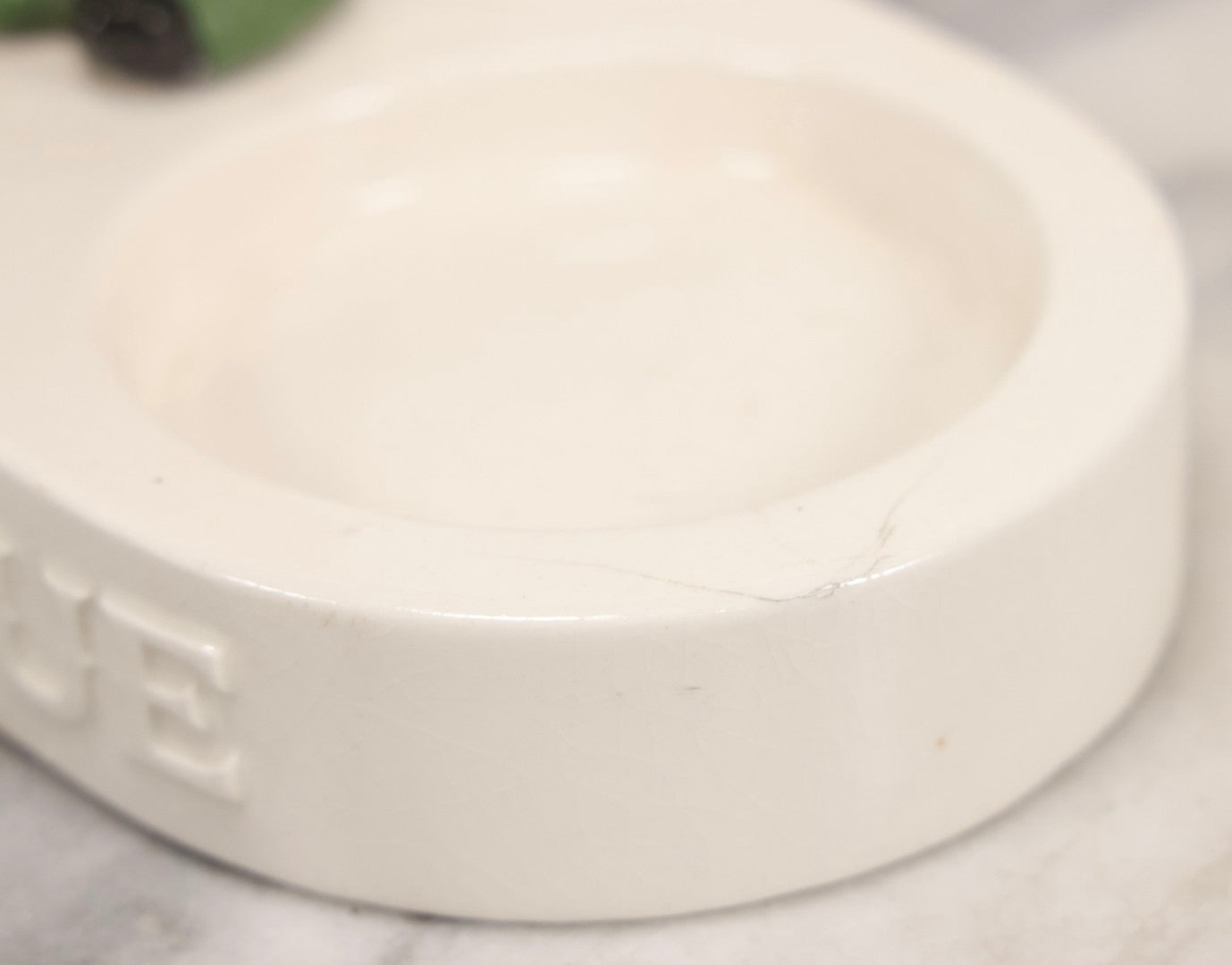 Lot 065 - Vintage Ceramic “Antique Bourbon” Advertising Ashtray With Standing Football Mascot, Japan, 10-3/4" H