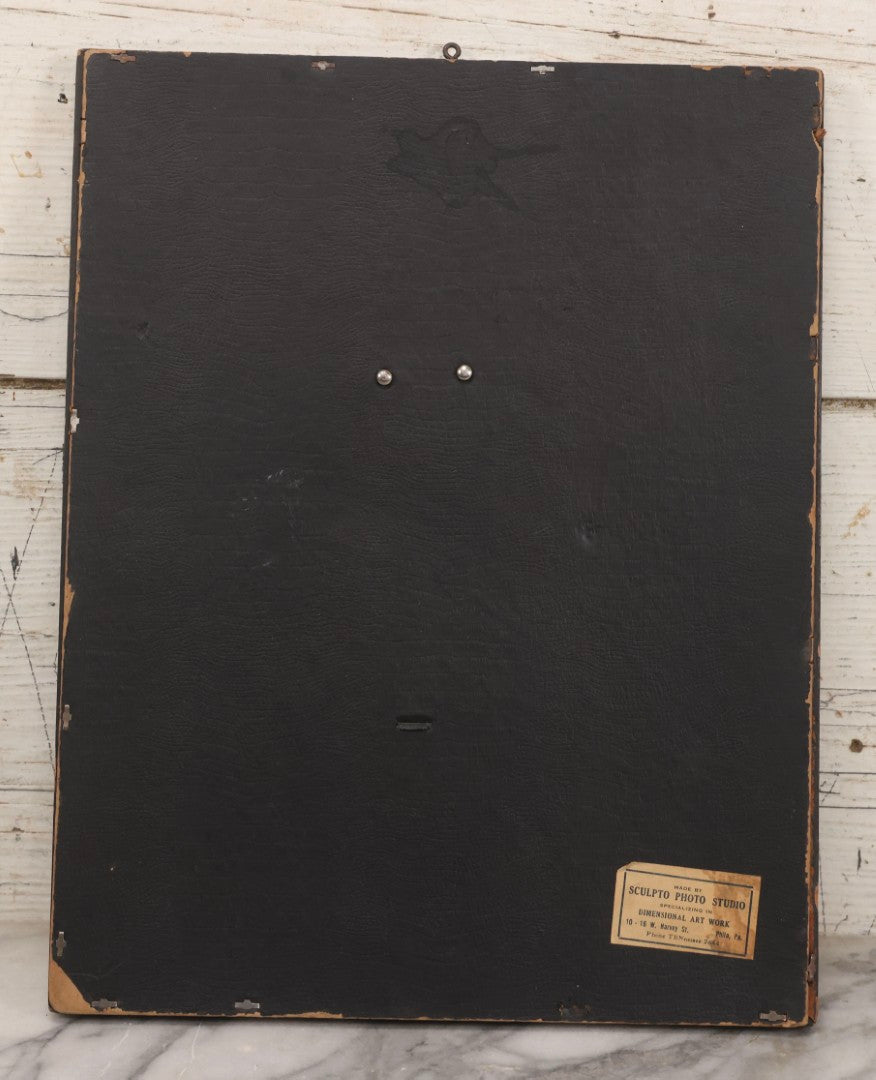 Lot 067 - Antique Framed "Dimensional Advertising" 3D Artwork By Sculpto Photo Studio For “No Mend Silk Hosiery," In Frame, 11" x 14"