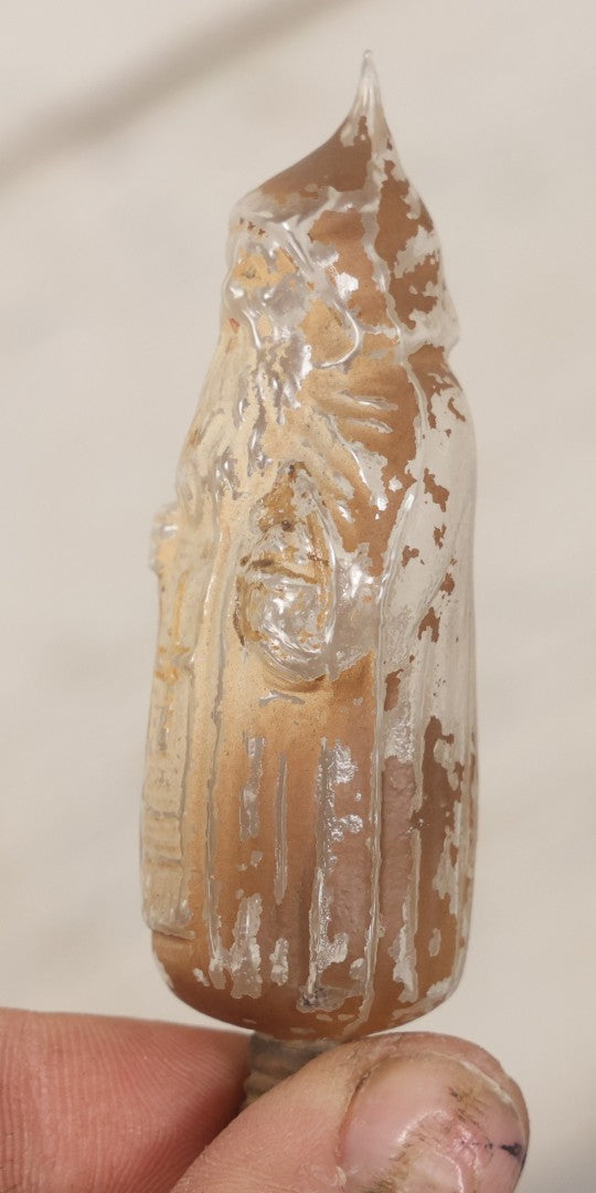 Lot 071 - Trio Of Antique Hand Painted Figural Candelabra Light Bulbs Including Santa Claus, Little Boy, And Parrot, 3-1/2" To 4-1/4" L