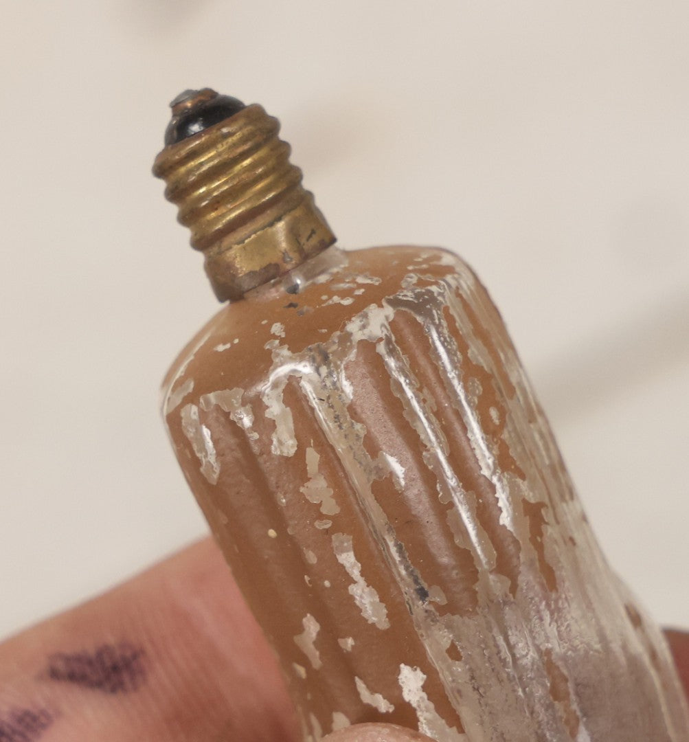 Lot 071 - Trio Of Antique Hand Painted Figural Candelabra Light Bulbs Including Santa Claus, Little Boy, And Parrot, 3-1/2" To 4-1/4" L