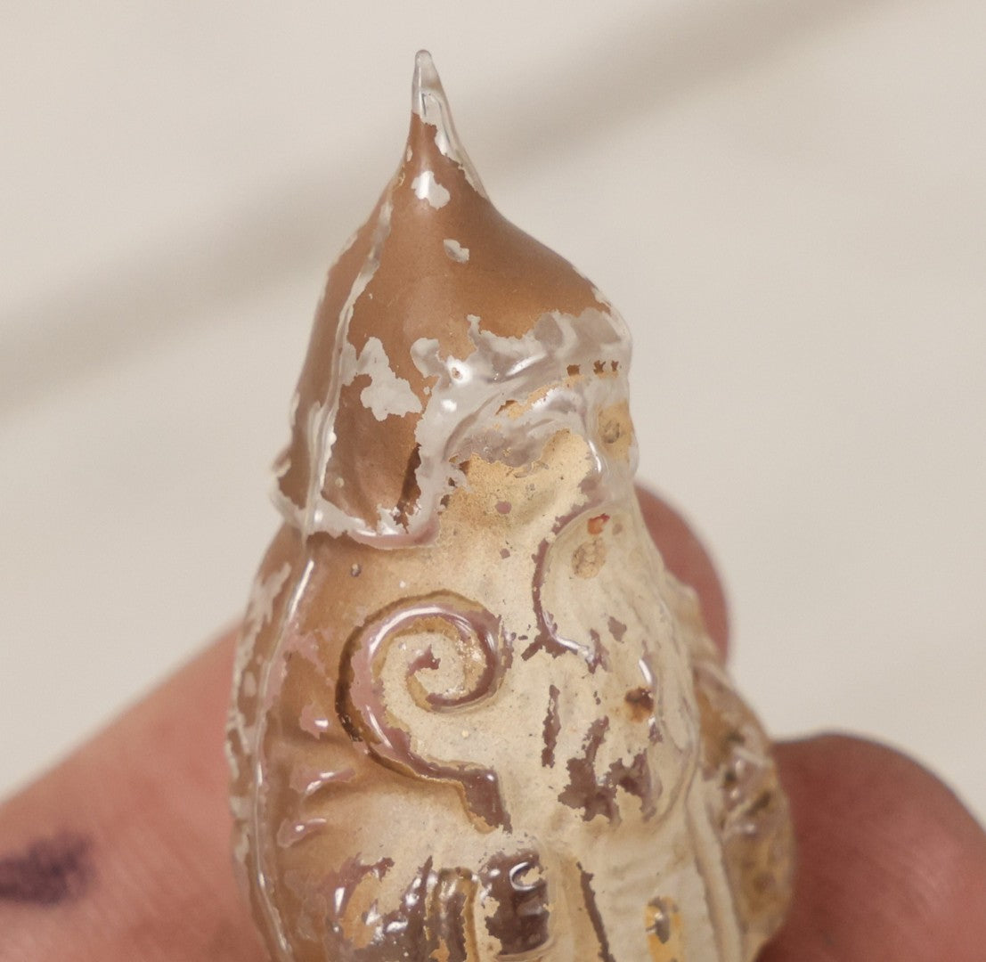 Lot 071 - Trio Of Antique Hand Painted Figural Candelabra Light Bulbs Including Santa Claus, Little Boy, And Parrot, 3-1/2" To 4-1/4" L