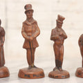 Lot 072 - Grouping Of Four Vintage Composition Charles Dickens Character Figurines By Bonnie Blink Studios, Winchester, Massachusetts, “Betsy Trotwood,” “The Fat Boy,” “Sam Weller,” And “Mr. Micawber," 2-1/2" To 3-1/2" H