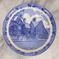 Lot 076 - Vintage Daniel Low & Co. “House Of Seven Gables, Salem, Mass.” Blue Transferware Souvenir Plate By J. Roth, Staffordshire, England, 7-1/4" Diameter