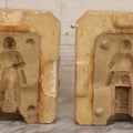 Lot 078 - Vintage Two-Part Slip Mold For Christmas Decoration, Santa Going Down Chimney, Mold No. 2302