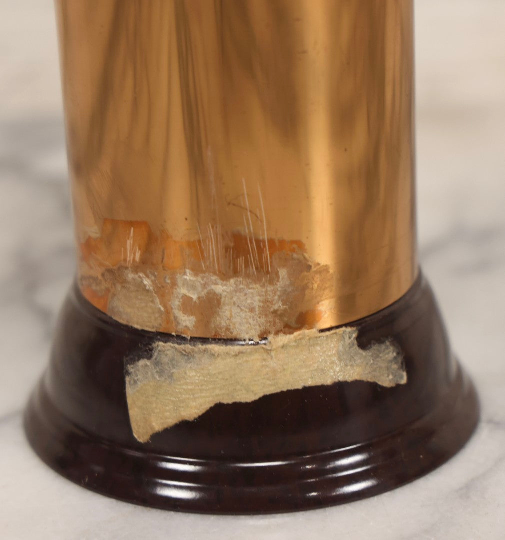 Lot 080 - Pair Of Vintage Motorcycle Trophies With Cast Metal Rider Finials, Including A.M.A. Badge And Buco Trophy