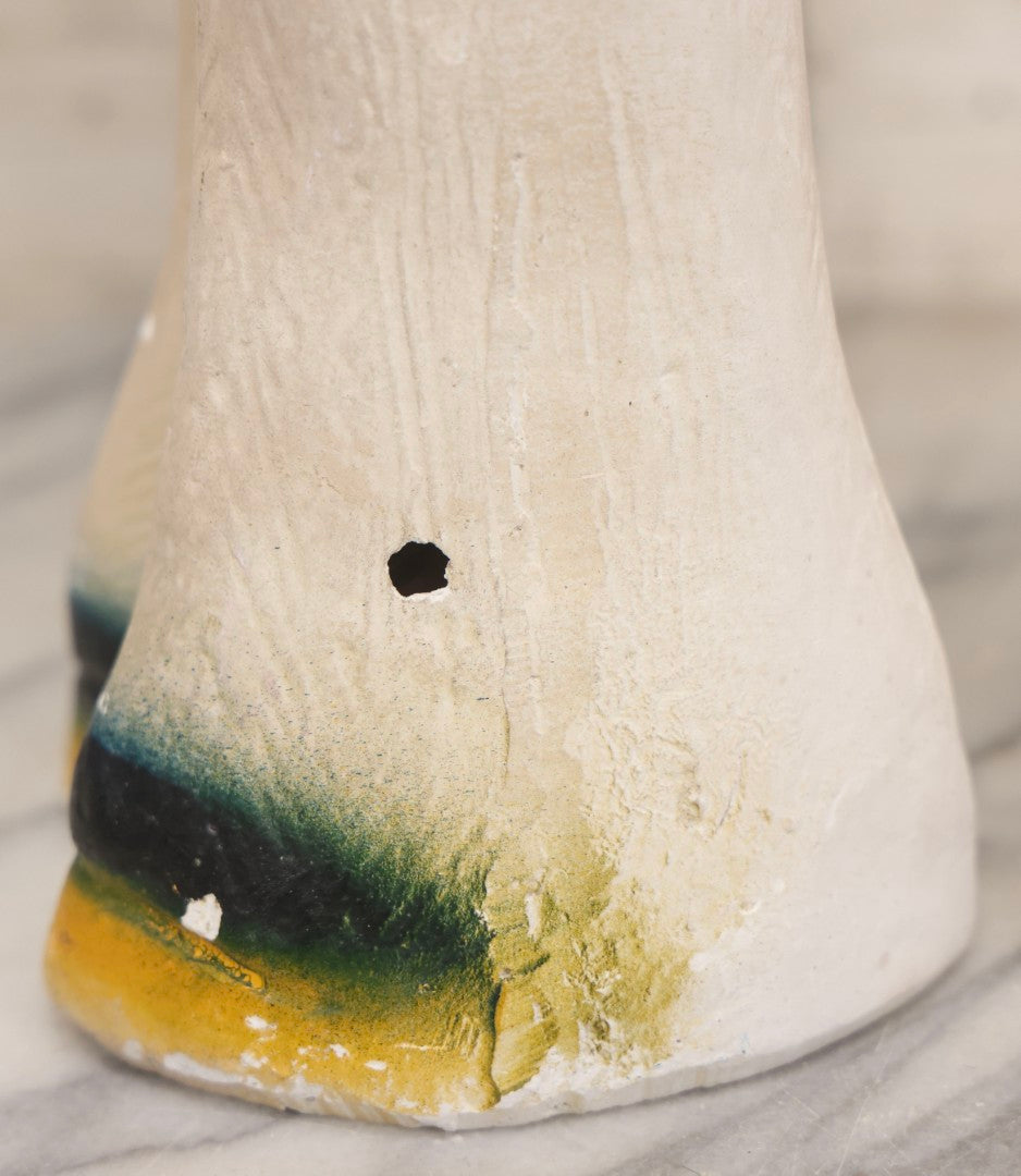 Lot 084 - Pair Of Vintage Chalkware Sailor Man And Sailor Girl Carnival Prize Figures, 13" And 15" H