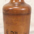 Lot 087 - Antique Solid Turned Wood Bottle Form With Burned Cursive “S. Moritz” Signature