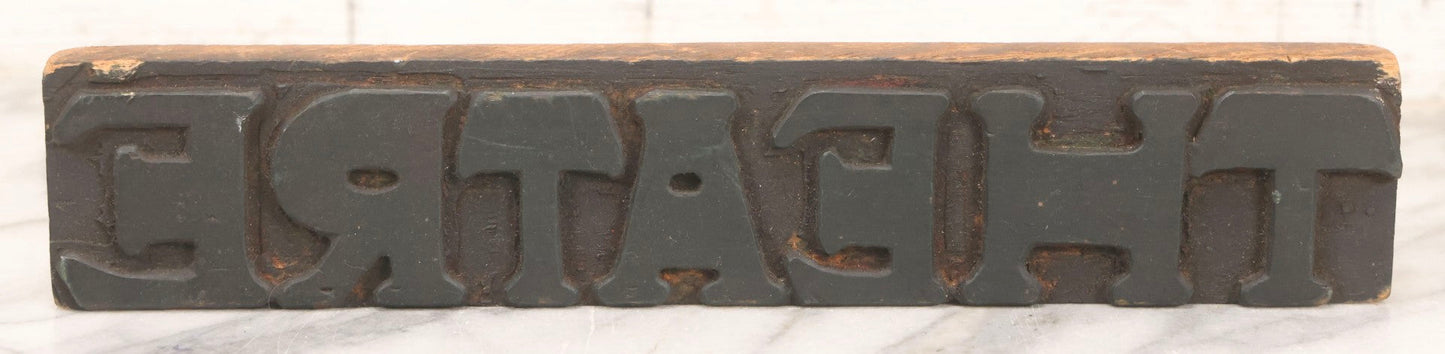 Lot 088 - Antique Hand-Carved Rubber “Theatre” Stamp