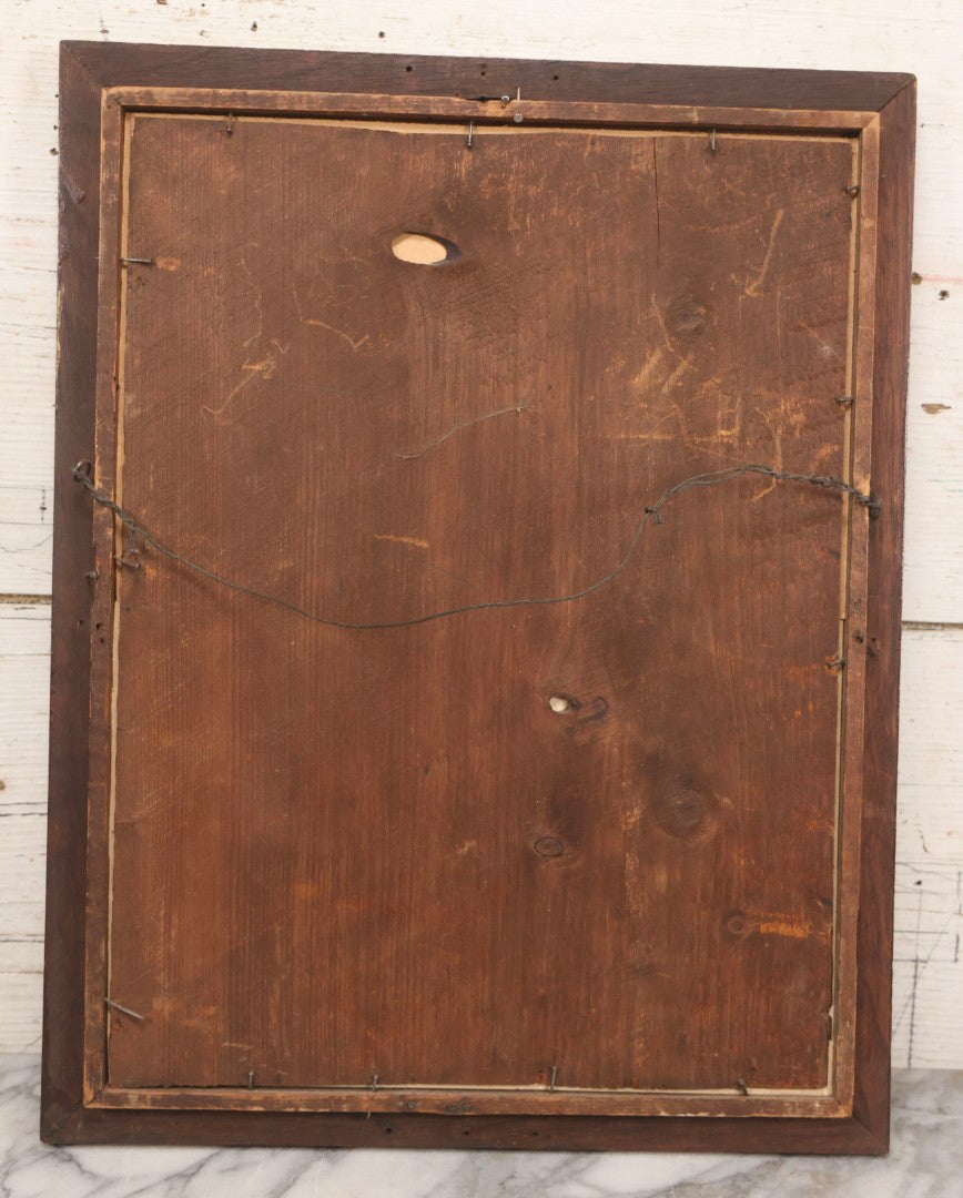 Lot 090 - Antique Hand Colored Lithograph Print “The Little Tea Party” By Currier & Ives In Wood Frame, 14-1/4" x 18-1/4"